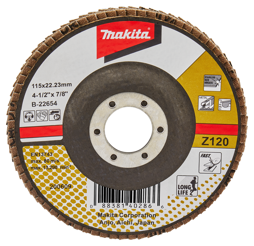 Makita Accessoires Lamellenschuurschijf 115mm Z120 - B-22654 B-22654