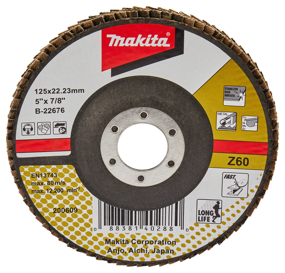 Makita Accessoires Lamellenschuurschijf 125mm Z60 - B-22676 - B-22676