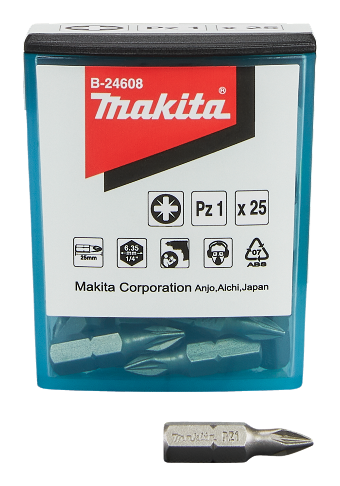Makita Accessoires Schroefbit PZ1x25mm - B-24608 - B-24608
