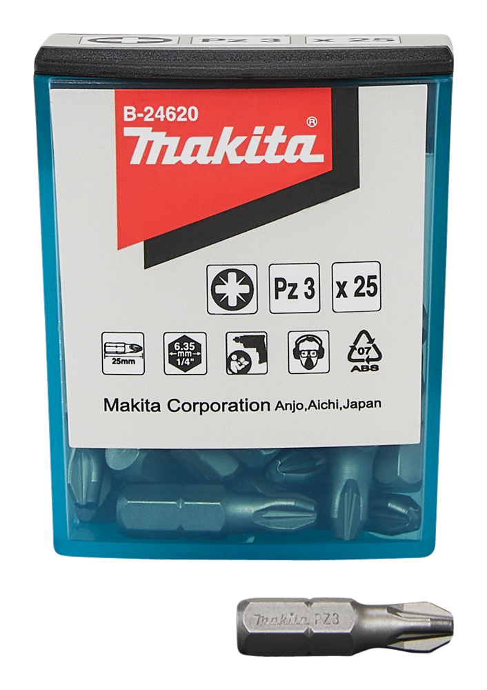 Makita Accessoires Schroefbit PZ3x25mm - B-24620 B-24620