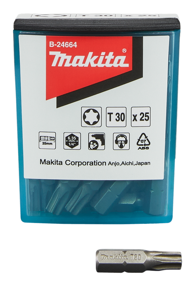 Makita Accessoires Schroefbit T30x25mm - B-24664 - B-24664