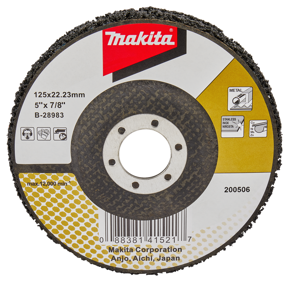 Makita Accessoires Reinigingsschijf 125mm zwart - B-28983 B-28983