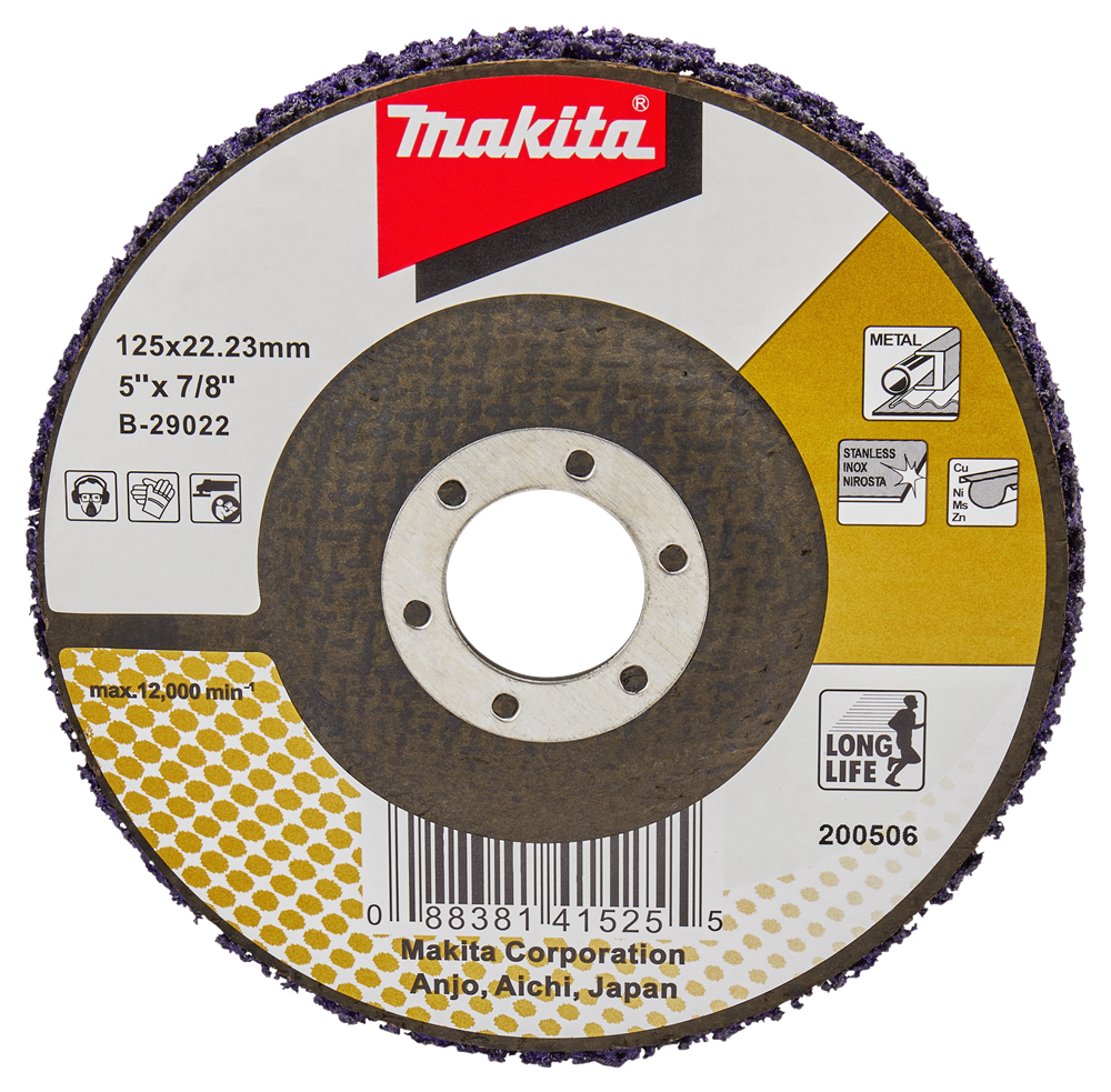 Makita Accessoires Reinigingsschijf 125mm paars - B-29022 - B-29022
