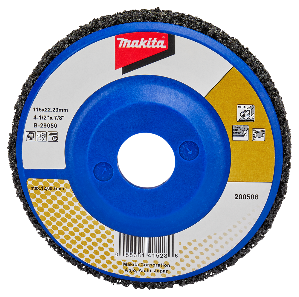 Makita Accessoires Reinigingsschijf 115mm zwart - B-29050 B-29050
