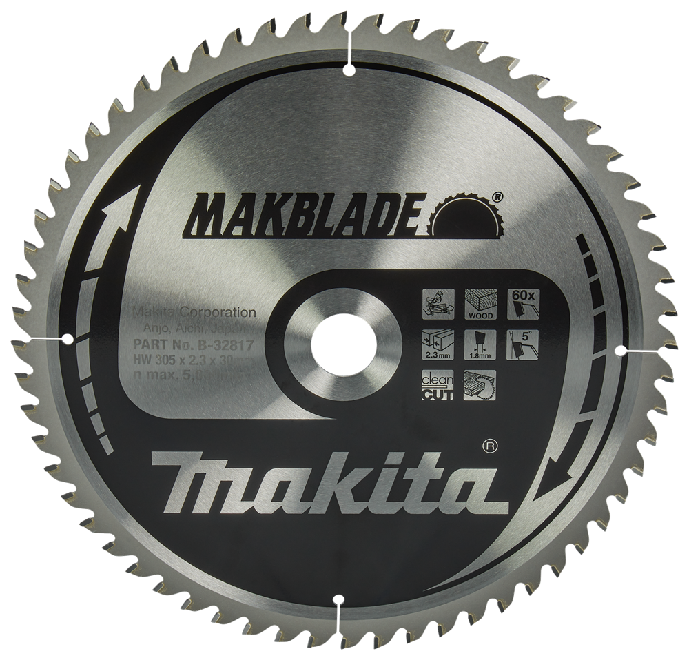 Makita Accessoires Afkortzaagblad Hout | Makblade 305x30x2,3 60T 5g - B-32817 - B-32817