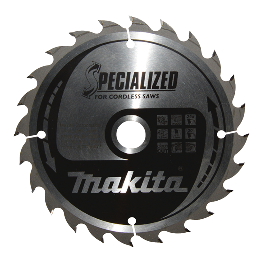 Makita Accessoires Cirkelzaagblad Hout | Specialized 165x20x1,5 24T 20g - B-32904 - B-32904