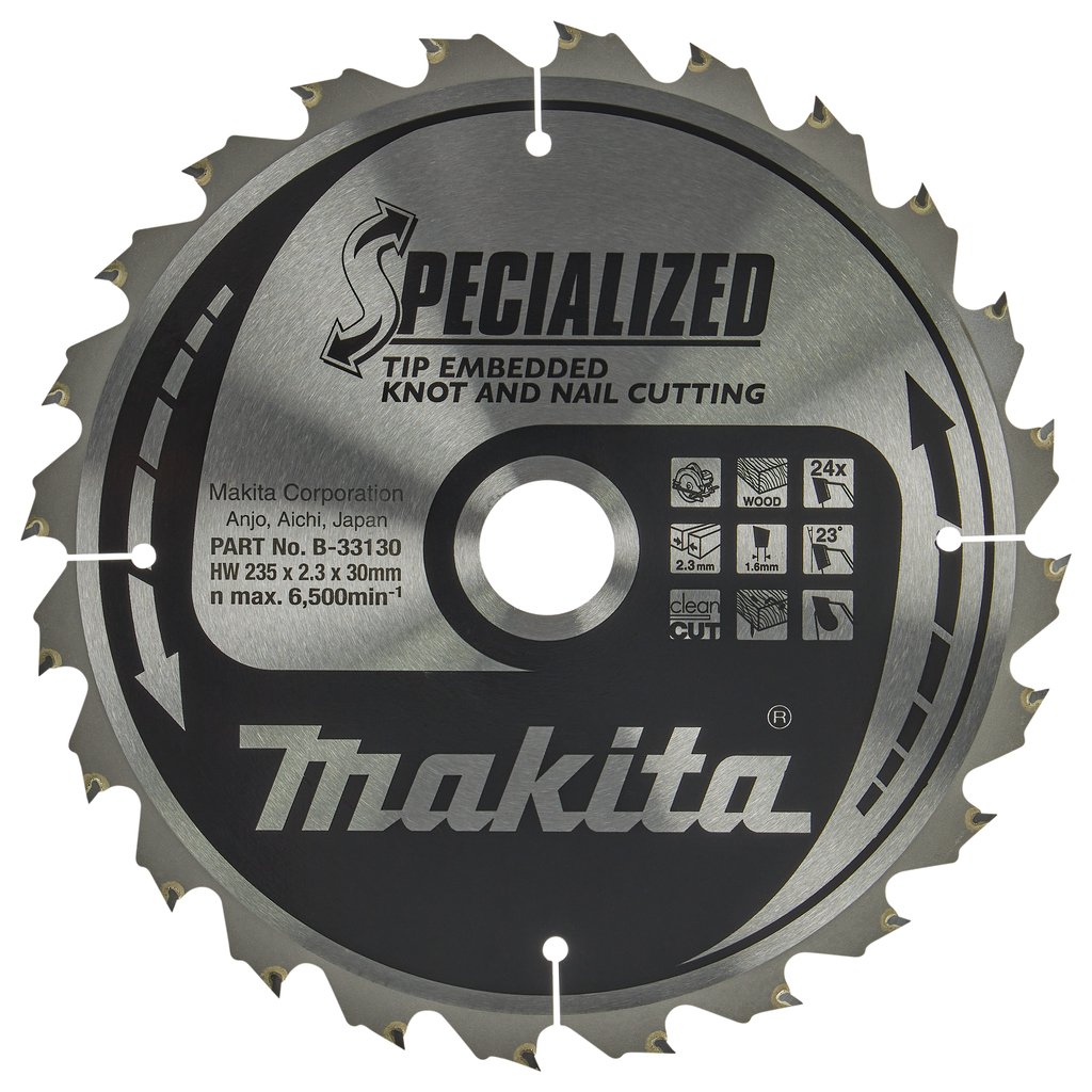 Makita Accessoires Cirkelzaagblad TipE 235x30x2.3 24T 23g B-33130