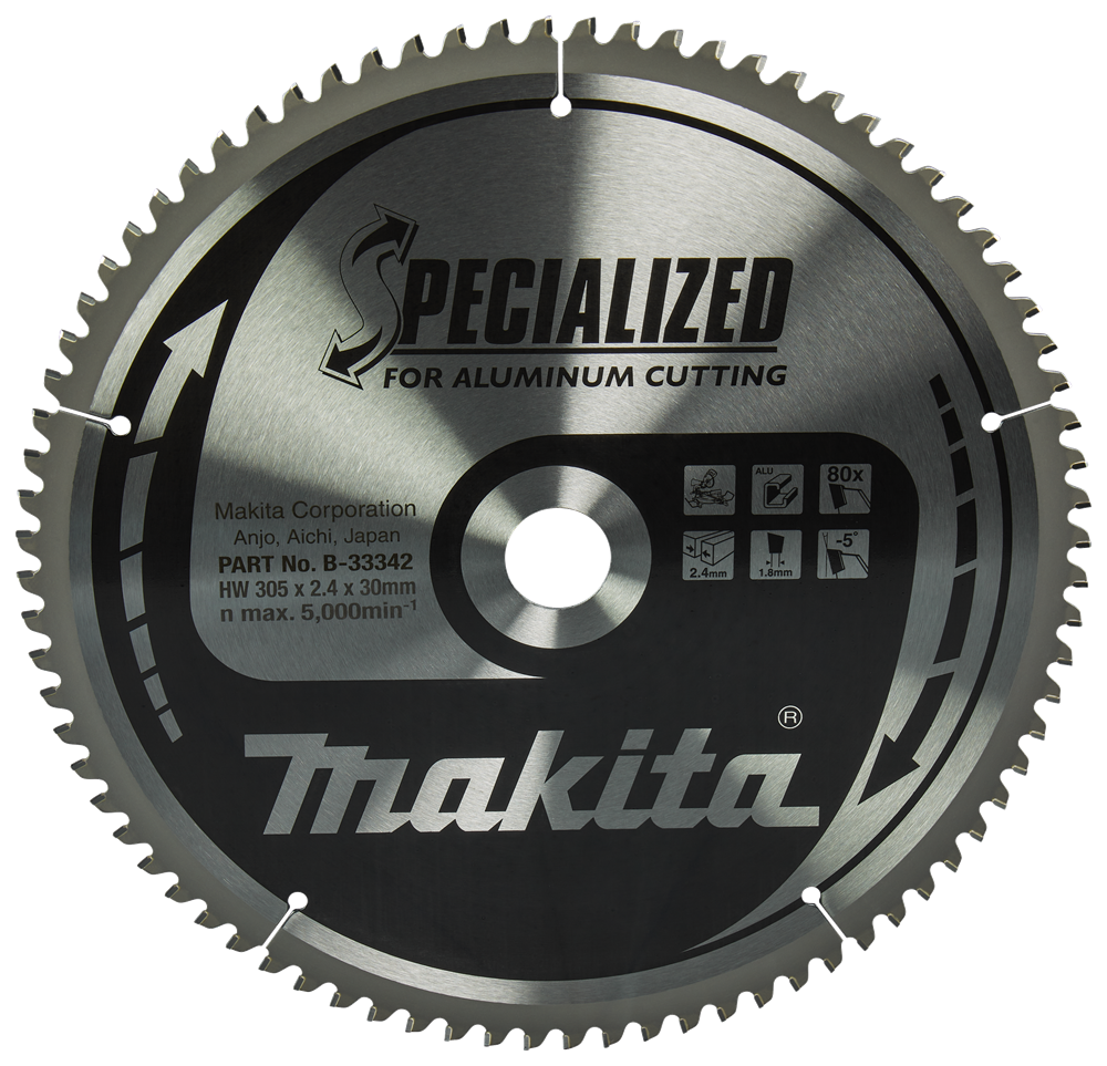 Makita Accessoires Afkortzaagblad Aluminium | Specialized 305x30x2,4 80T -5g - B-33342 B-33342