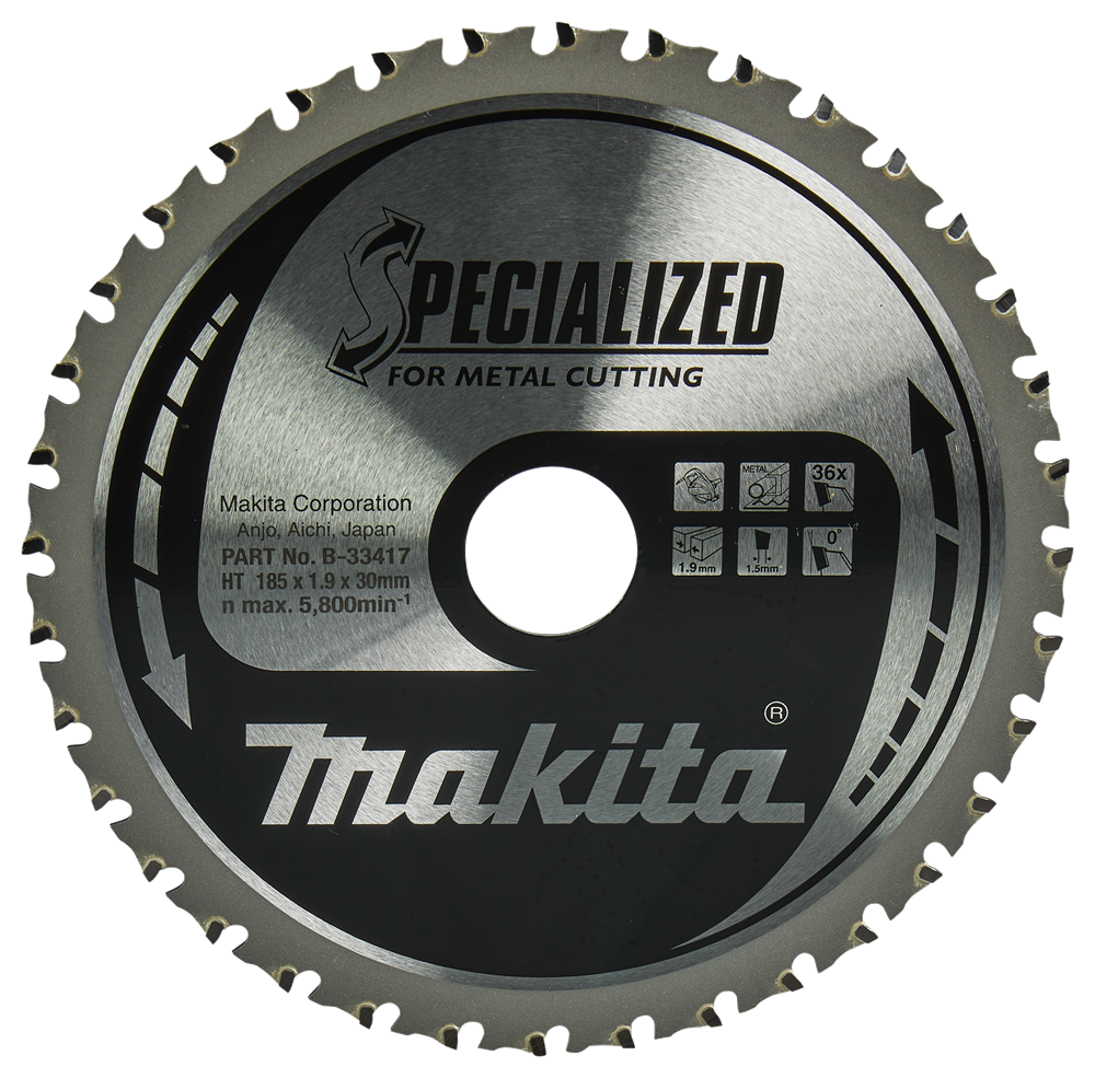 Makita Accessoires Cirkelzaagblad Staal | Specialized 185x30x1,9 36T 0g - B-33417 B-33417