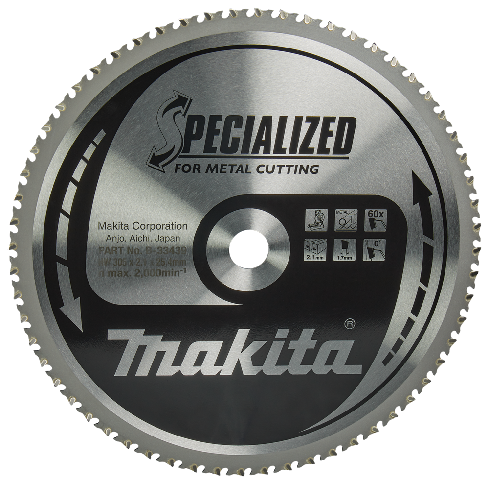Makita Accessoires Afkortzaagblad Staal | Specialized 305x25,4x2,1 60T 0g - B-33439 - B-33439