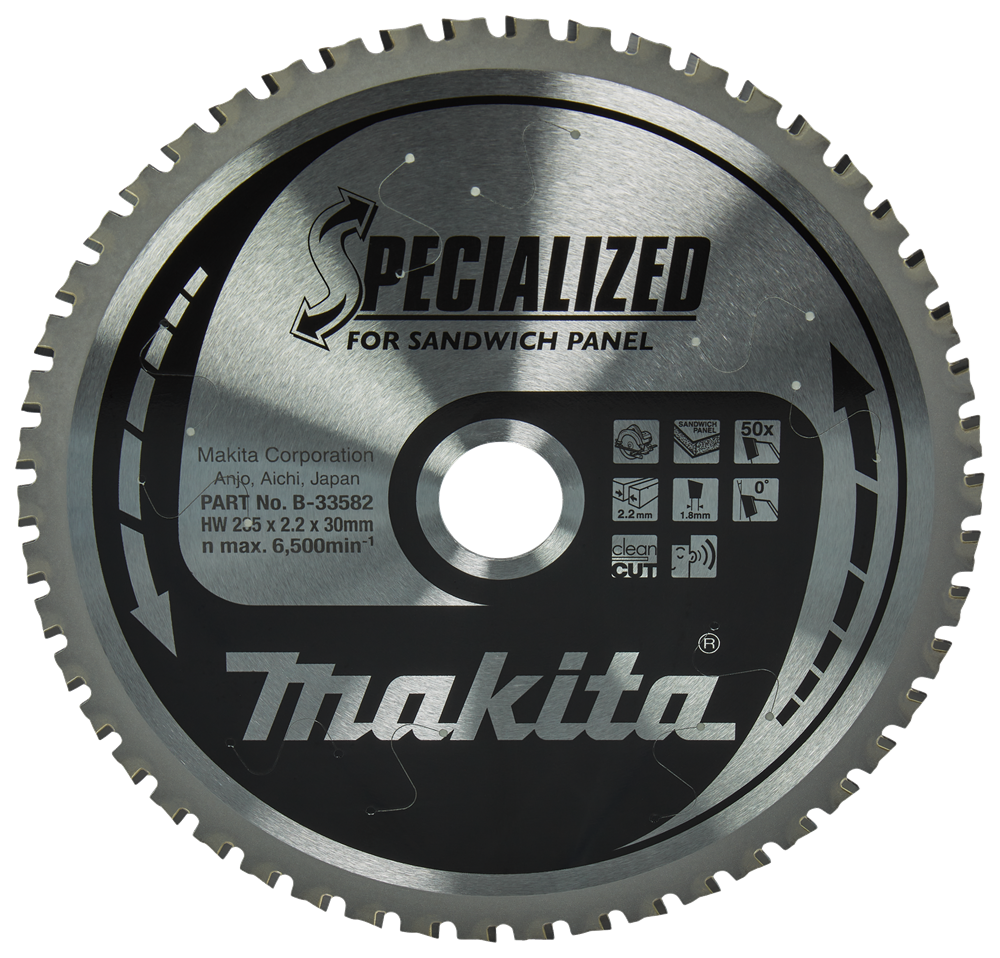 Makita Accessoires Cirkelzaagblad Sandwichpaneel | Specialized 235x30x2,2 50T 0g - B-33582 - B-33582