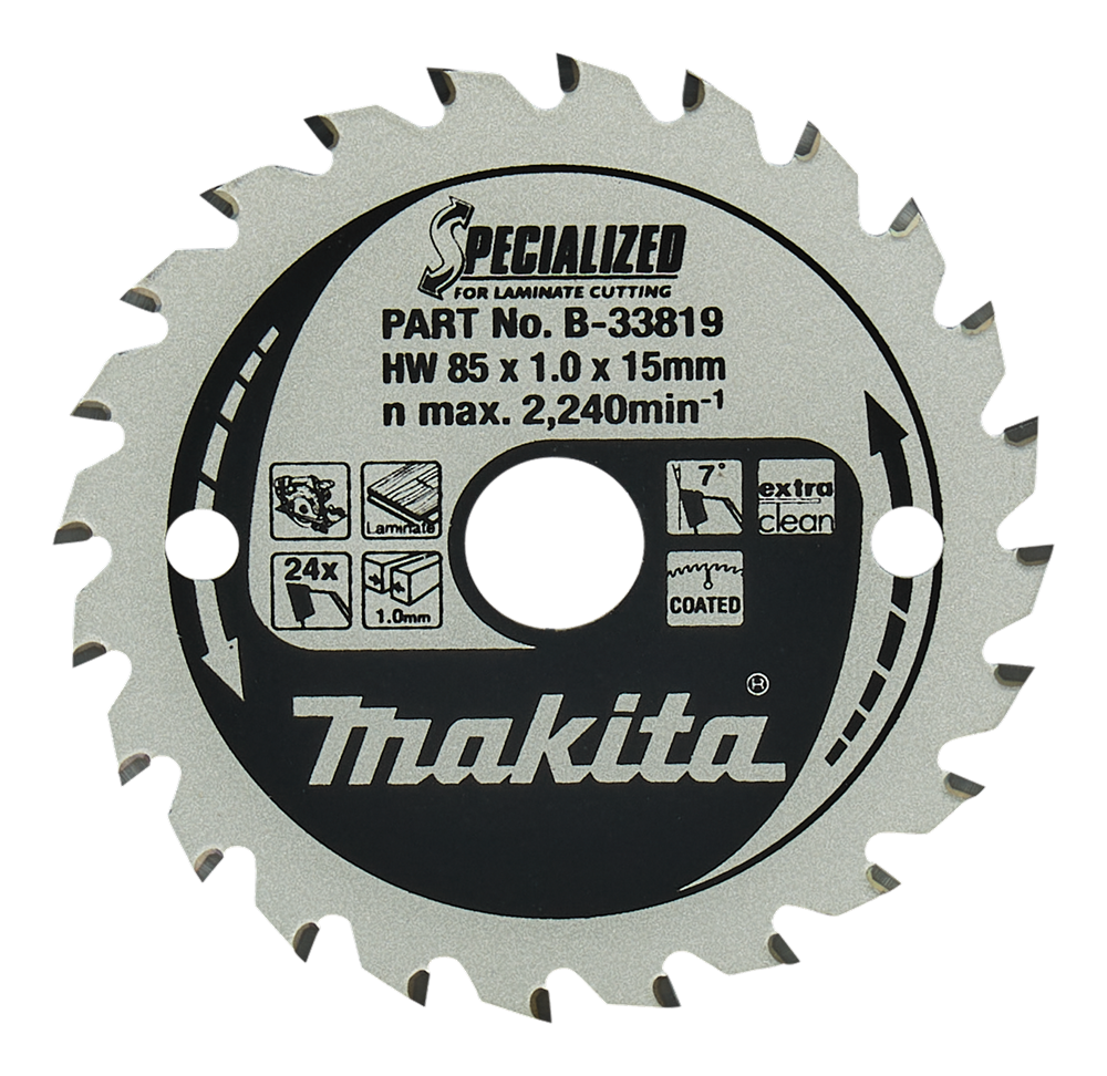 Makita Accessoires Cirkelzaagblad Laminaat | Specialized 85x15x1,0 24T 7g - B-33819 B-33819