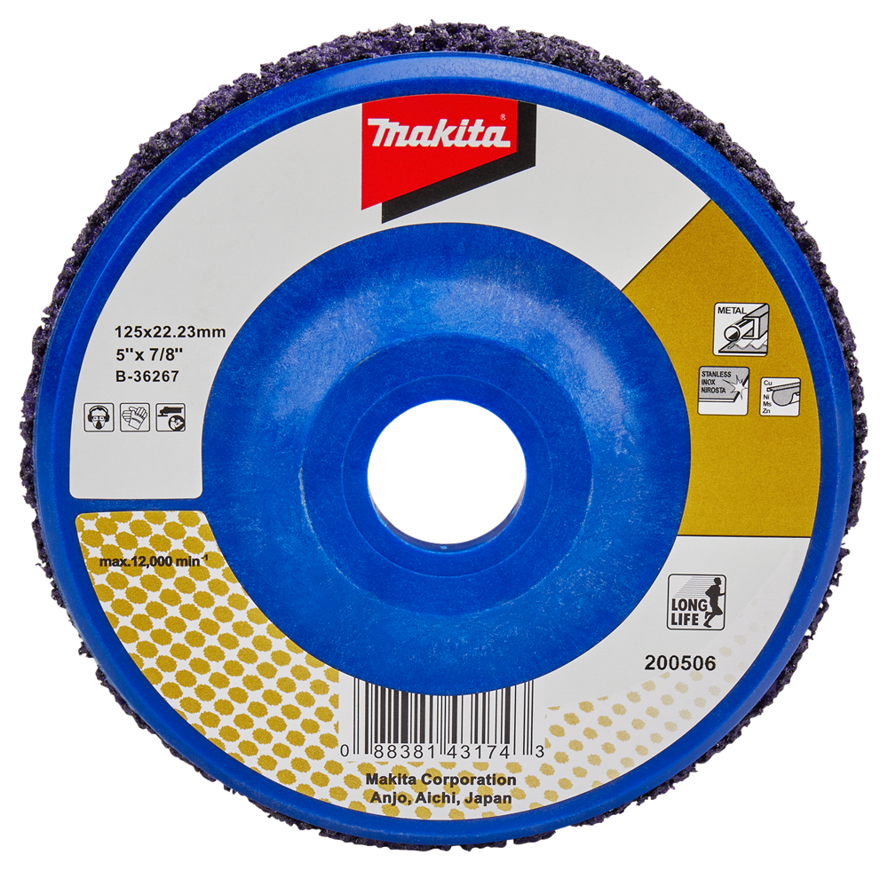 Makita Accessoires Reinigingsschijf 125mm paars - B-36267 - B-36267