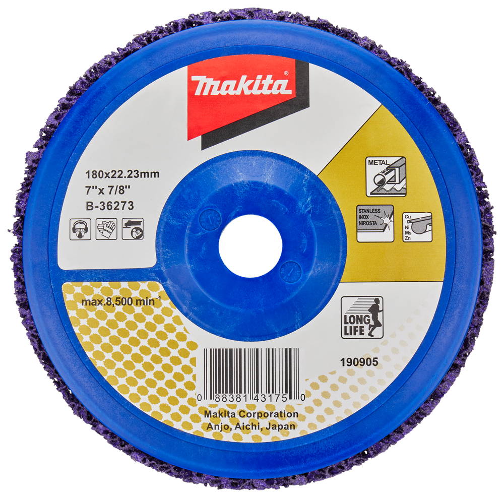 Makita Accessoires Reinigingsschijf 180mm paars - B-36273 B-36273