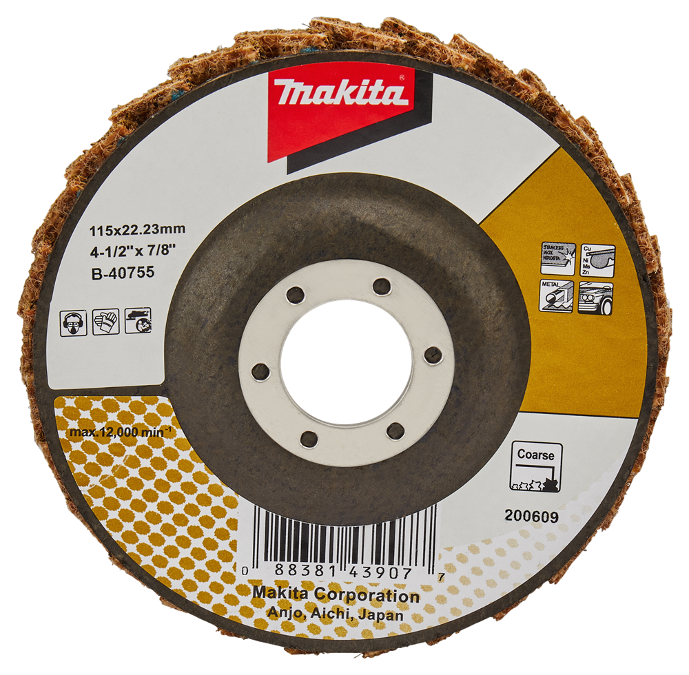 Makita Accessoires Lamellen conditioneringschijf 115mm grof - B-40755 B-40755