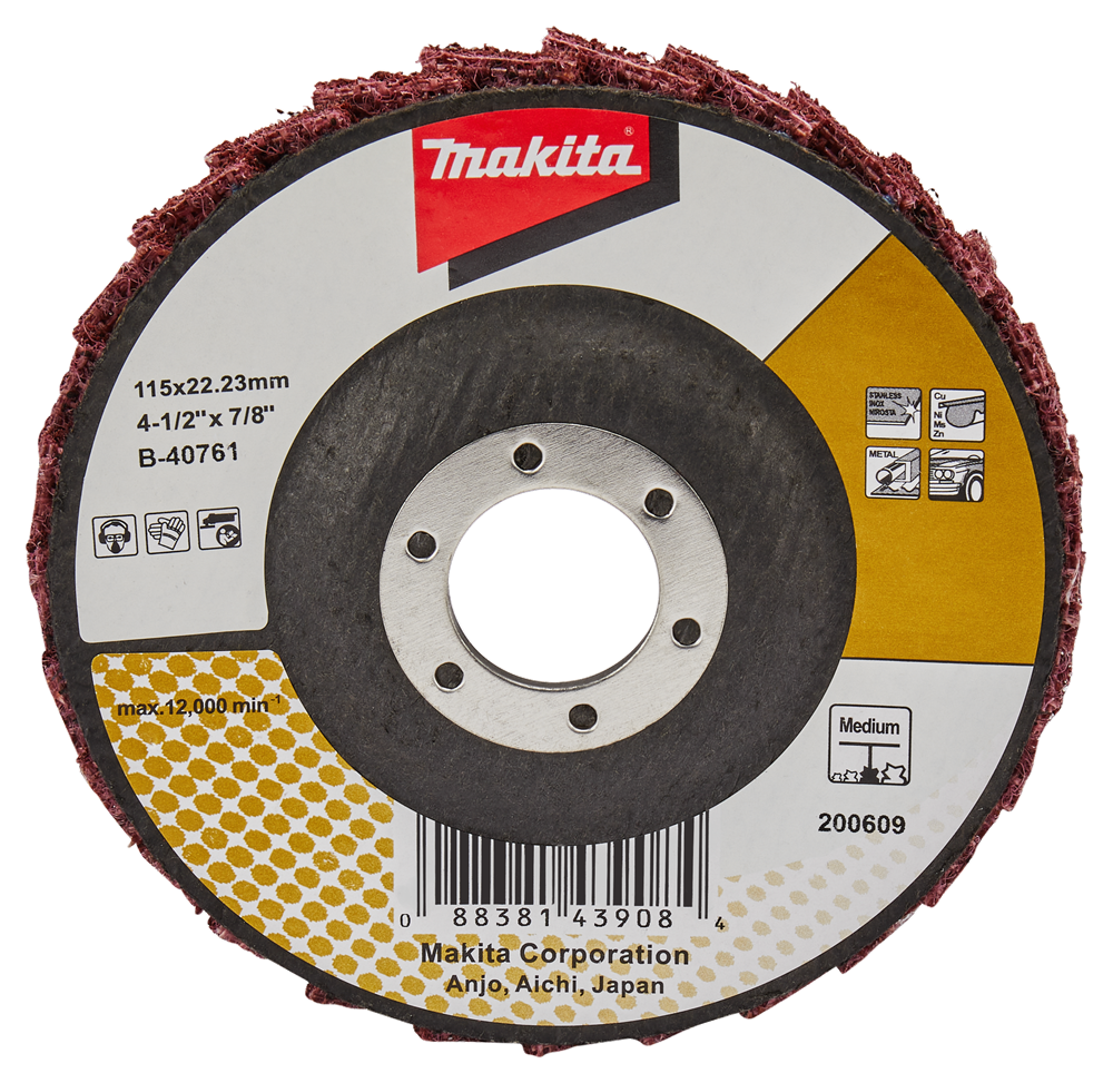Makita Accessoires Lamellen conditioneringschijf 115mm medium - B-40761 B-40761