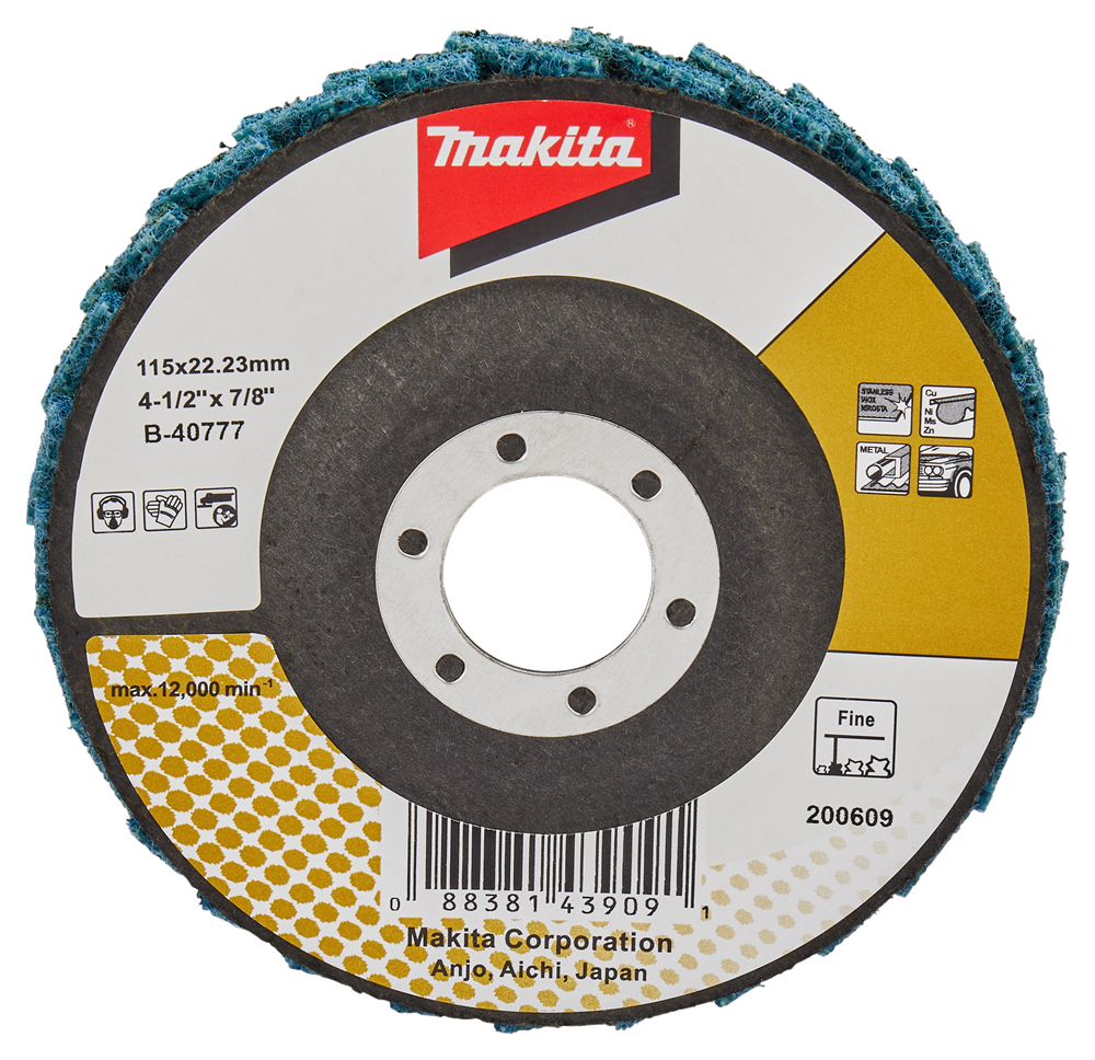 Makita Accessoires Lamellen conditioneringschijf 115mm fijn - B-40777 B-40777