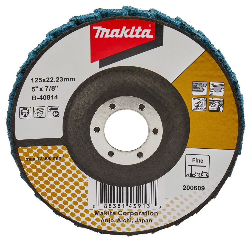 Makita Accessoires Lamellen conditioneringschijf 125mm fijn - B-40814 - B-40814