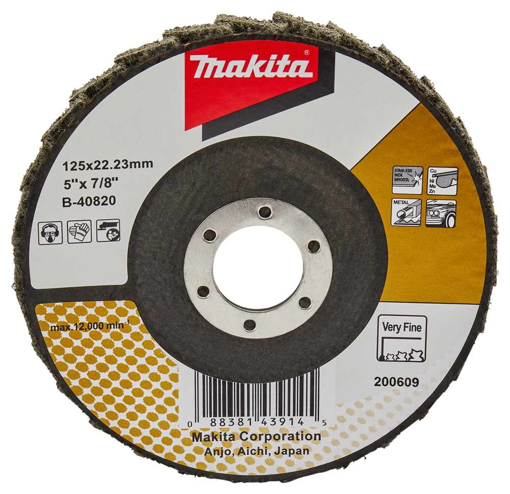 Makita Accessoires Lamellen conditioneringschijf 125mm extra fijn - B-40820 - B-40820