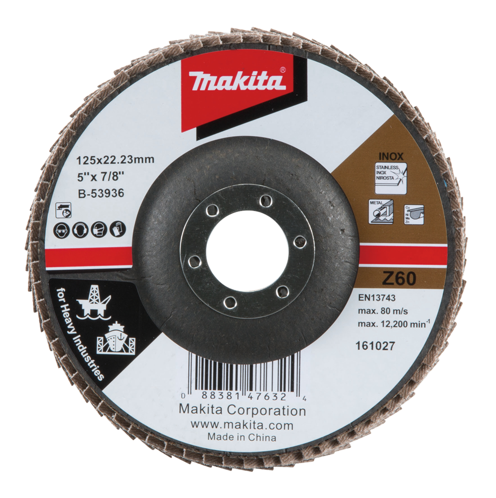 Makita Accessoires Lamellenschuurschijf 125x22,23 Z60 - B-53936 B-53936
