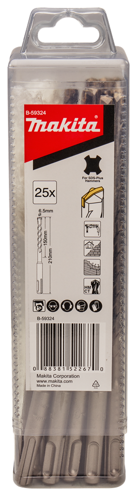 Makita Accessoires B2S: Betonboor 6,5x210mm - B-59324 B-59324