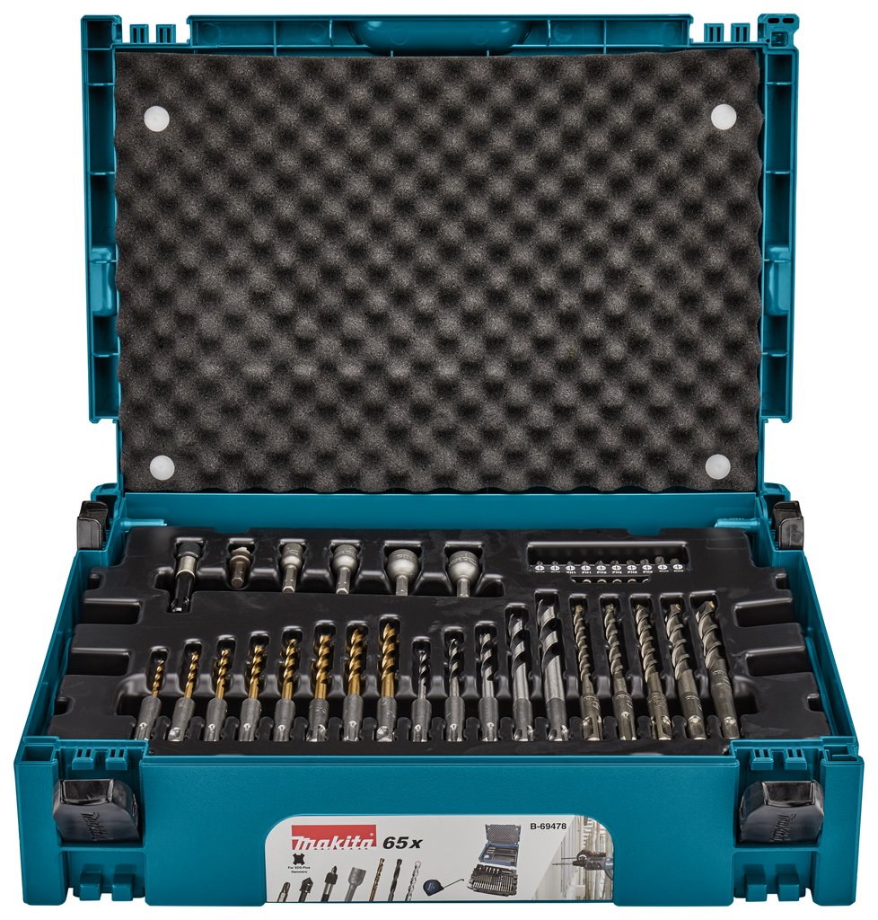 Makita Accessoires Boor-/schroefbitset | SDS-PLUS | in Mbox | 65-delig - B-69478