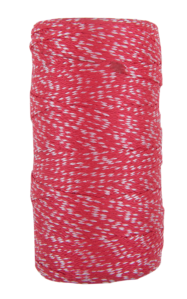 CON:P Pp Touw 1Mm 6Kg Rood Wit Bob 100M B34178