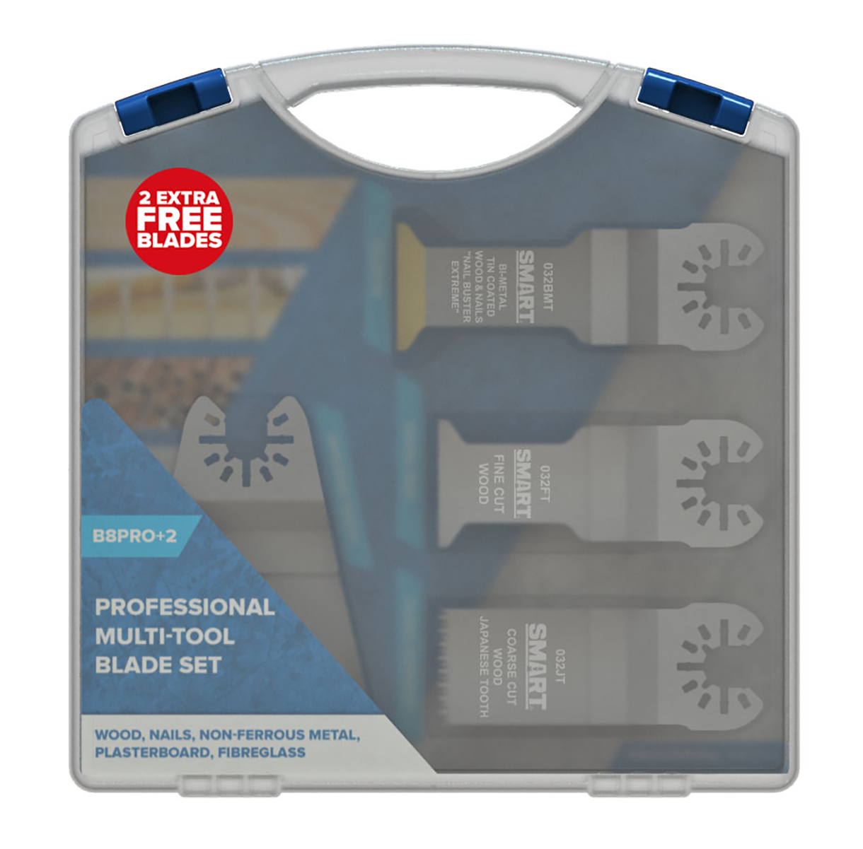 SMART SMART 8 stuks zaagblad assortiment met koffer - B8PRO B8PRO