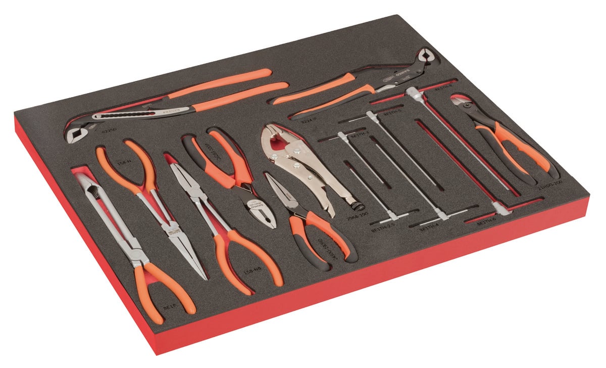 Bahco Foaminlay Fit&Go 3 3 met tangen en T-greep zeskantsleutels met lasermarkering 15-delig FF1A223LM