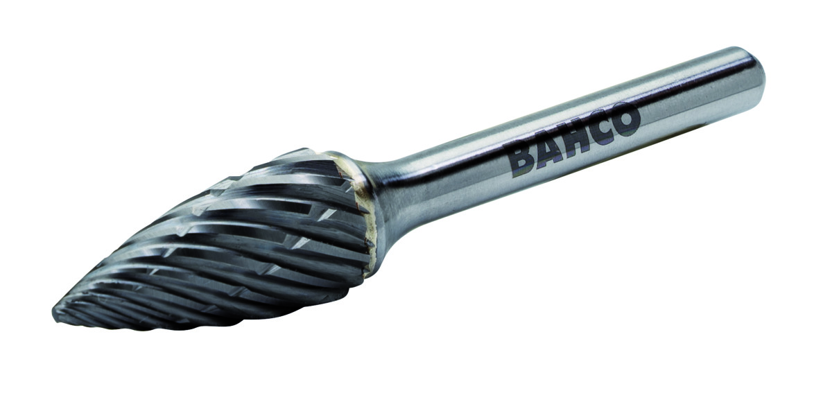 Bahco Stiftfrees | hardmetaal | met boogvormige kop en spitse neus | voor hooggelegeerd staal | 10 mm x 20 mm x 6 mm - G1020S06