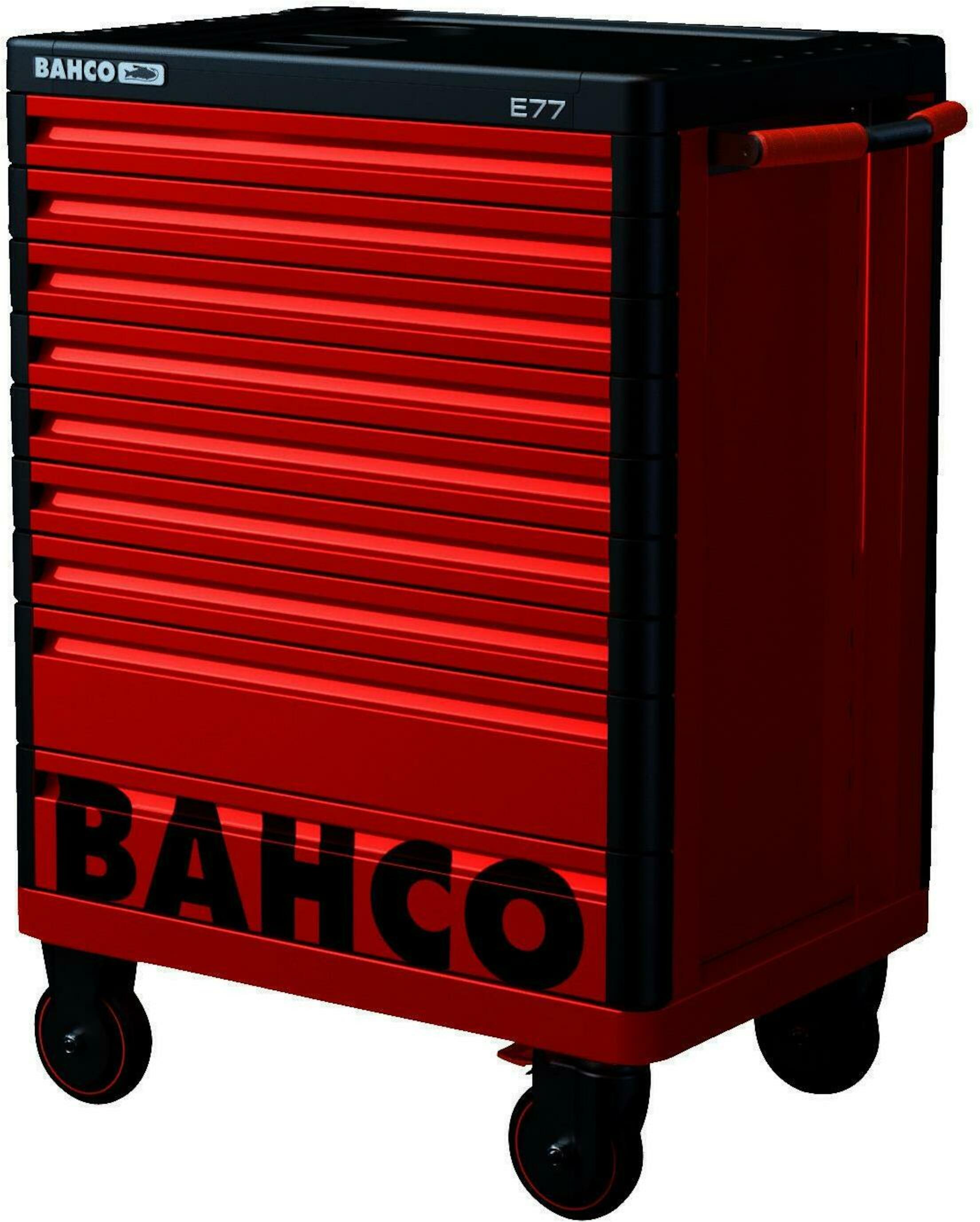 Bahco Gereedschapswagen 'Premium' E77 26" met 9 lades rood | 693 mm x 510 mm x 965 mm - 1477K9RED