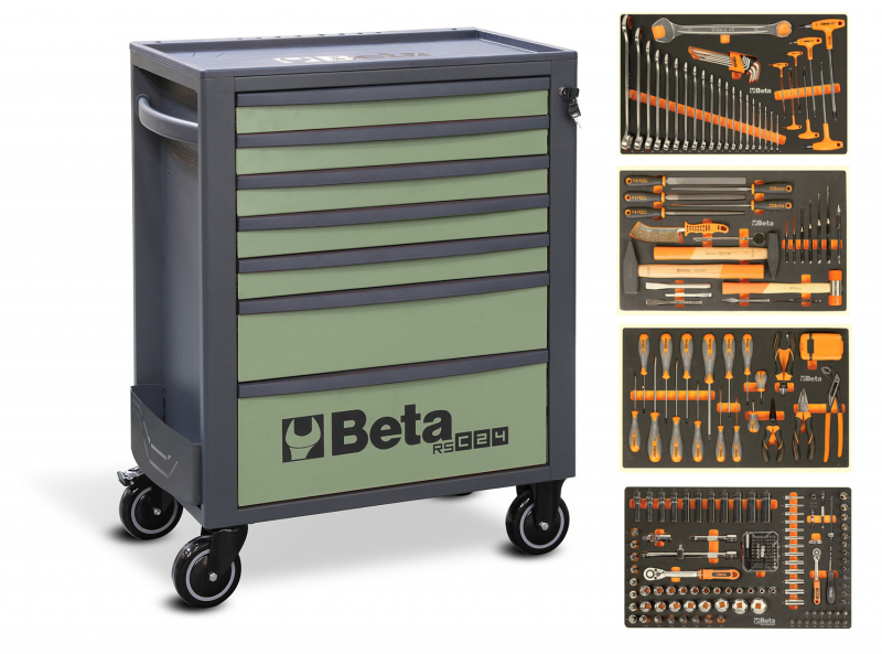Beta Beta RSC24/7-V 4M Gereedschapswagen | 7 laden | Limited Edition Groen + 267-Dlg - 024004822
