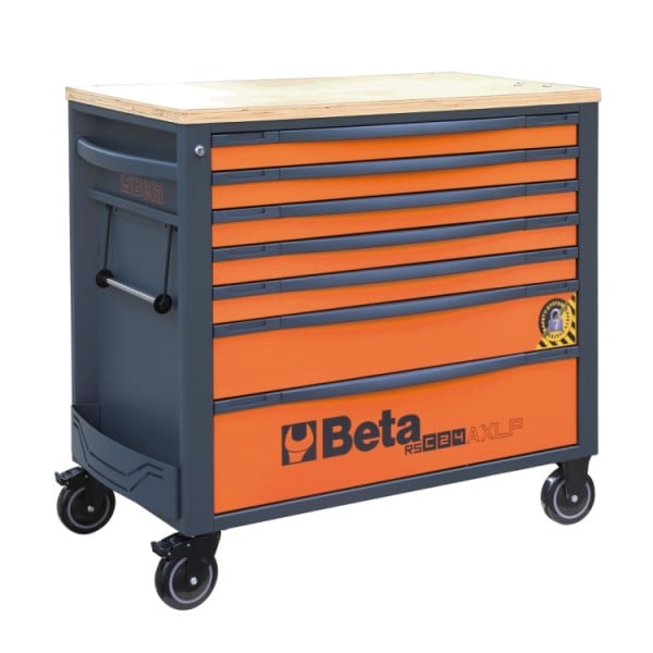 Beta RSC24AXLP/7-O Gereedschapswagen met 7 laden | met anti-omvalsysteem | breed model | Oranje - 024004571