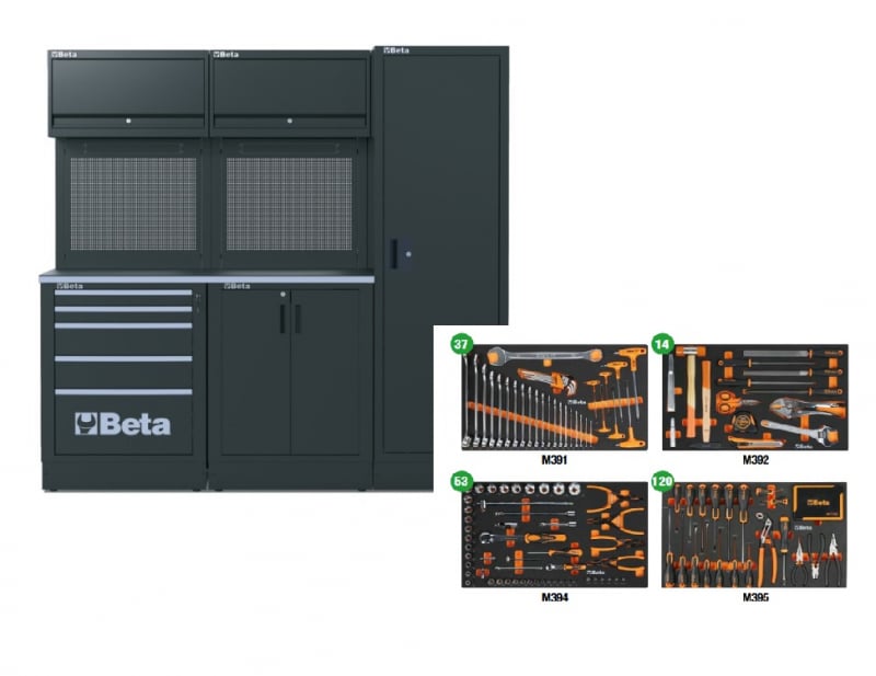 Beta RSC50 2.0 D/224UT Werkplaatsinrichting | Werkblad 70 cm | +224-Delige set - 050001090