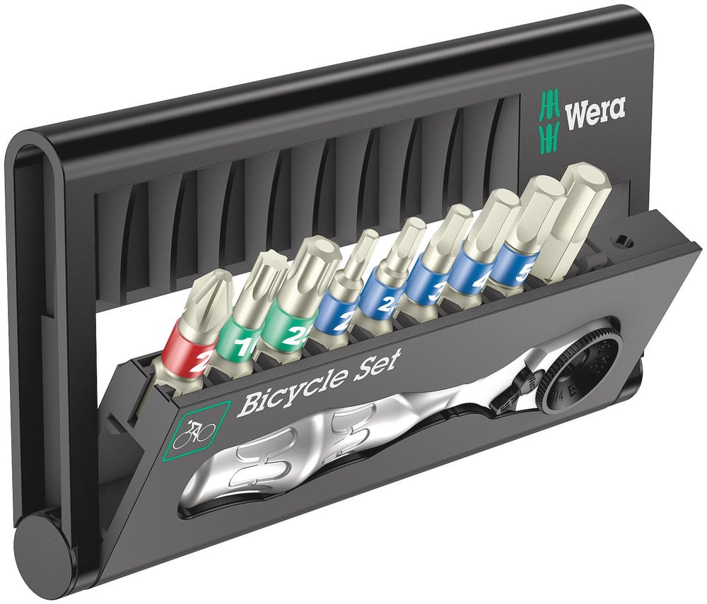 Wera Bicycle Set 9 05004177001 Bitset Kruiskop Phillips, TORX, Inbus, Buiten-vierkant