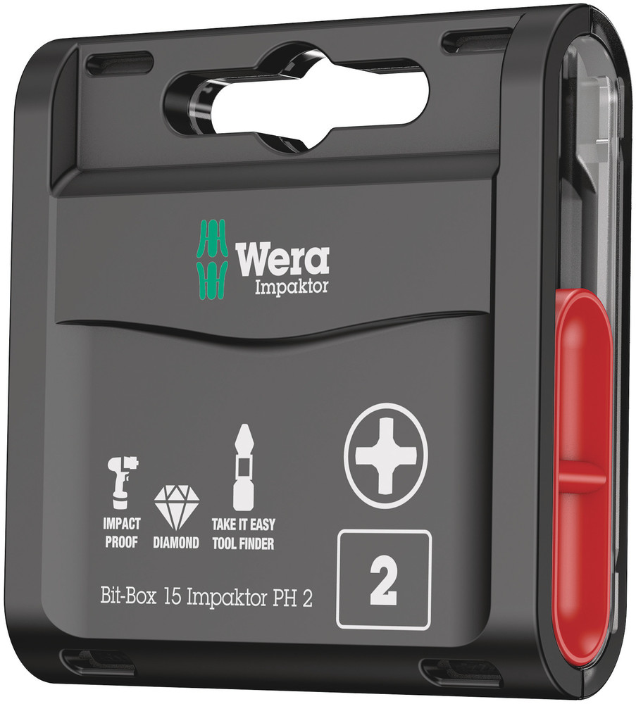 Wera Bit-Box 15 Impaktor PH 2, 15-delig - 1 stuk(s) - 05057752001