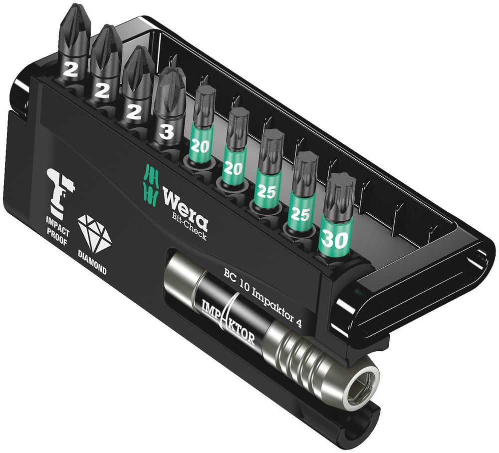 Wera Bit-Check 10 Impaktor 4, 10 -delig - 1 stuk(s) - 05057417001