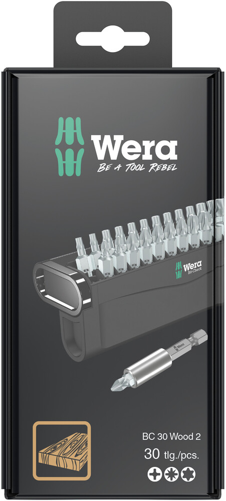 Wera Bit-Check 30 Wood 2 SB 30-delig 05057438001