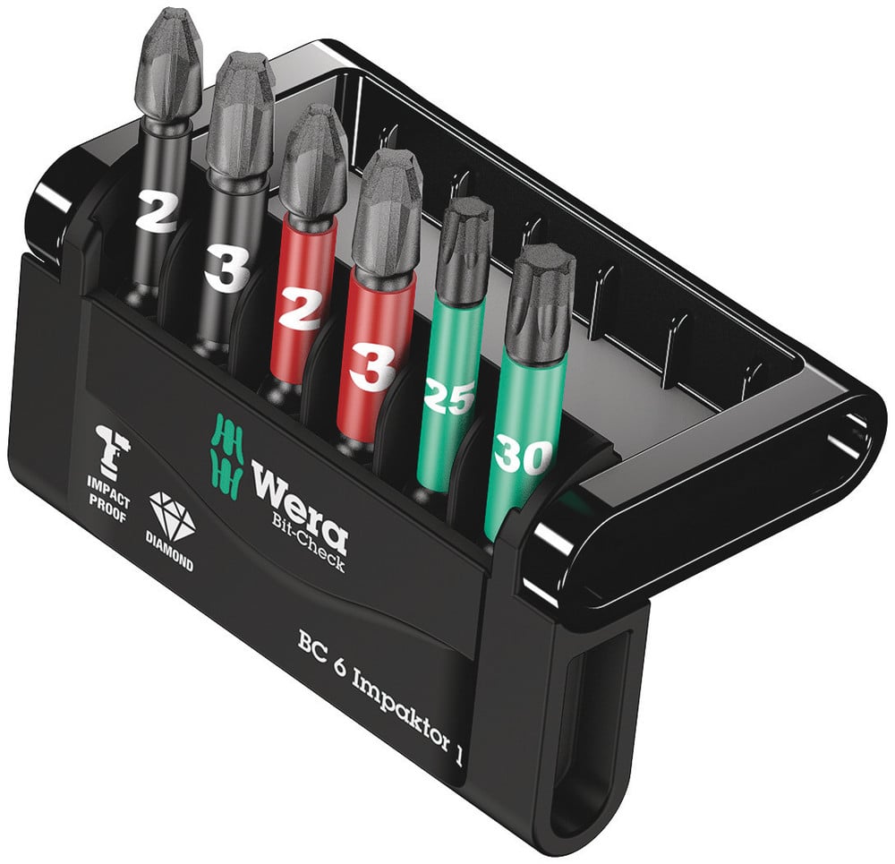 Wera Bit-Check 6 Impaktor 1, 6 -delig - 1 stuk(s) - 05057695001