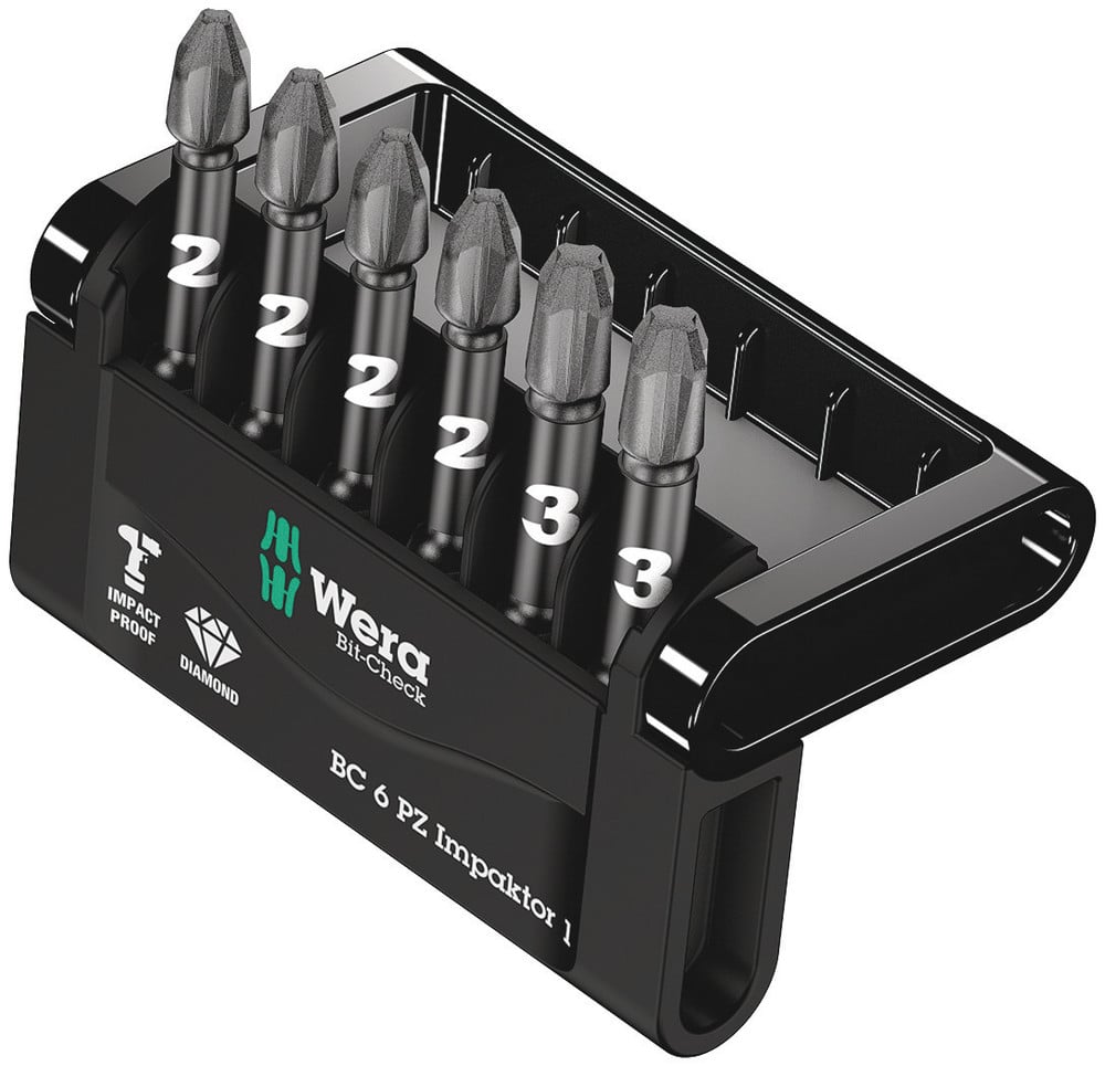 Wera Bit-Check 6 PZ Impaktor 1, 6 -delig - 1 stuk(s) - 05057692001