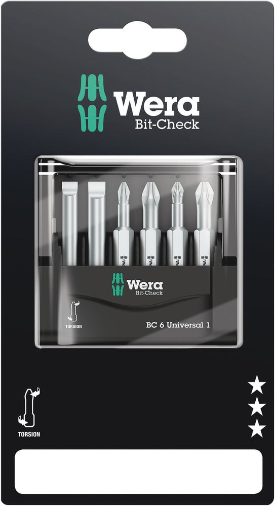 Wera Bit-Check 6 Universal 1 SB, 6 -delig - 1 stuk(s) - 05073635001