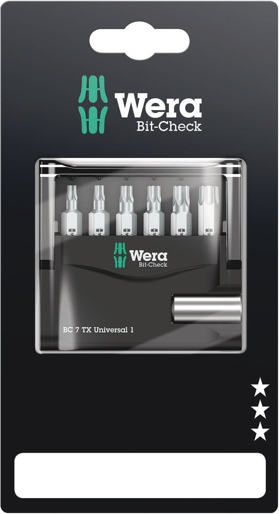 Wera Bit-Check 7 TX Universal 1 SB, 7 -delig - 1 stuk(s) - 05073404001