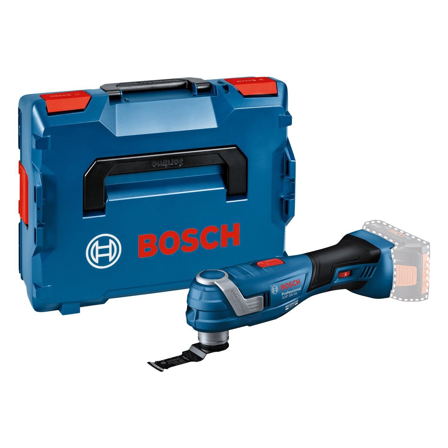 Bosch Blauw GOP 18V-34 Accu Multitool 18V | zonder accu&apos;s en lader in L-Boxx - 06018G2000