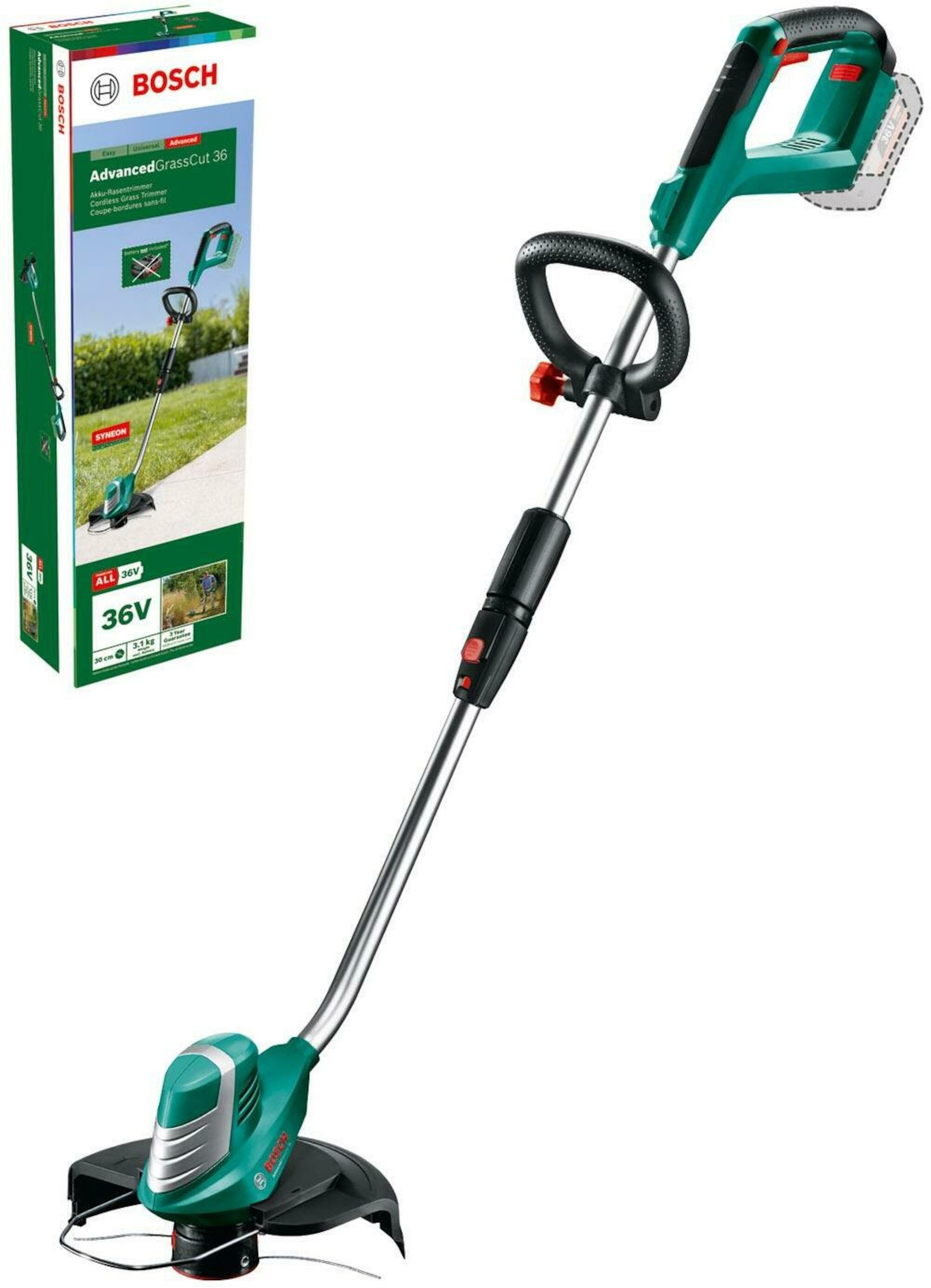 Bosch Groen AGV 36 BT 36V Li-Ion accu grastrimmer body - 30cm | zonder accu's en lader - 0600878N04