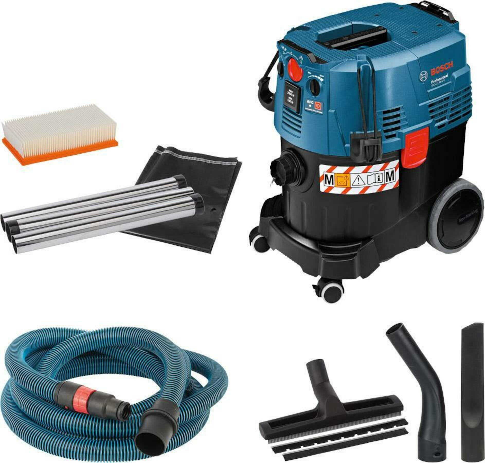 Bosch Blauw GAS 35 M AFC Professional nat en droog stofzuiger - 06019C3100