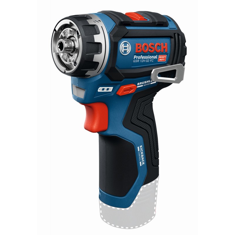 Bosch Blauw GSR 12V-32 FC Professional Accuschroefboormachine - FlexiClick | Zonder accu's en lader - 06019N7100