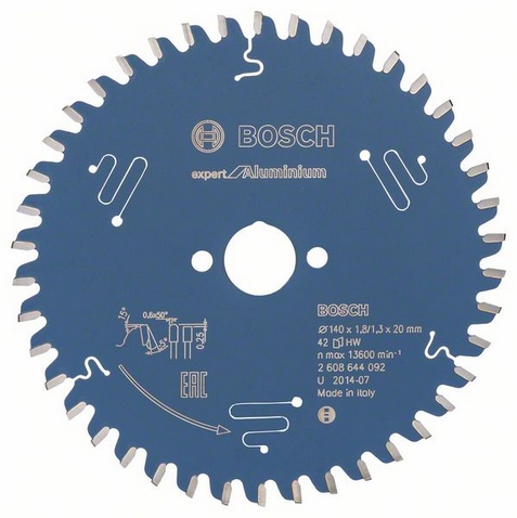 Bosch Accessoires Cirkelzaagblad Expert for Aluminium 150x20x2.6/1.6x42T - 2608644093