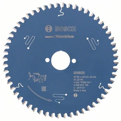 Bosch Accessoires Cirkelzaagblad Expert for Aluminium 184X30X2.6/1.6X56T - 2608644100