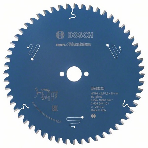 Bosch Accessoires Cirkelzaagblad Expert for Aluminium 190X20X2.6/1.6X56T - 2608644101