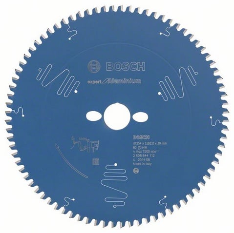 Bosch Accessoires Cirkelzaagblad Expert for Aluminium 254X30X2.8/2X80T - 2608644112